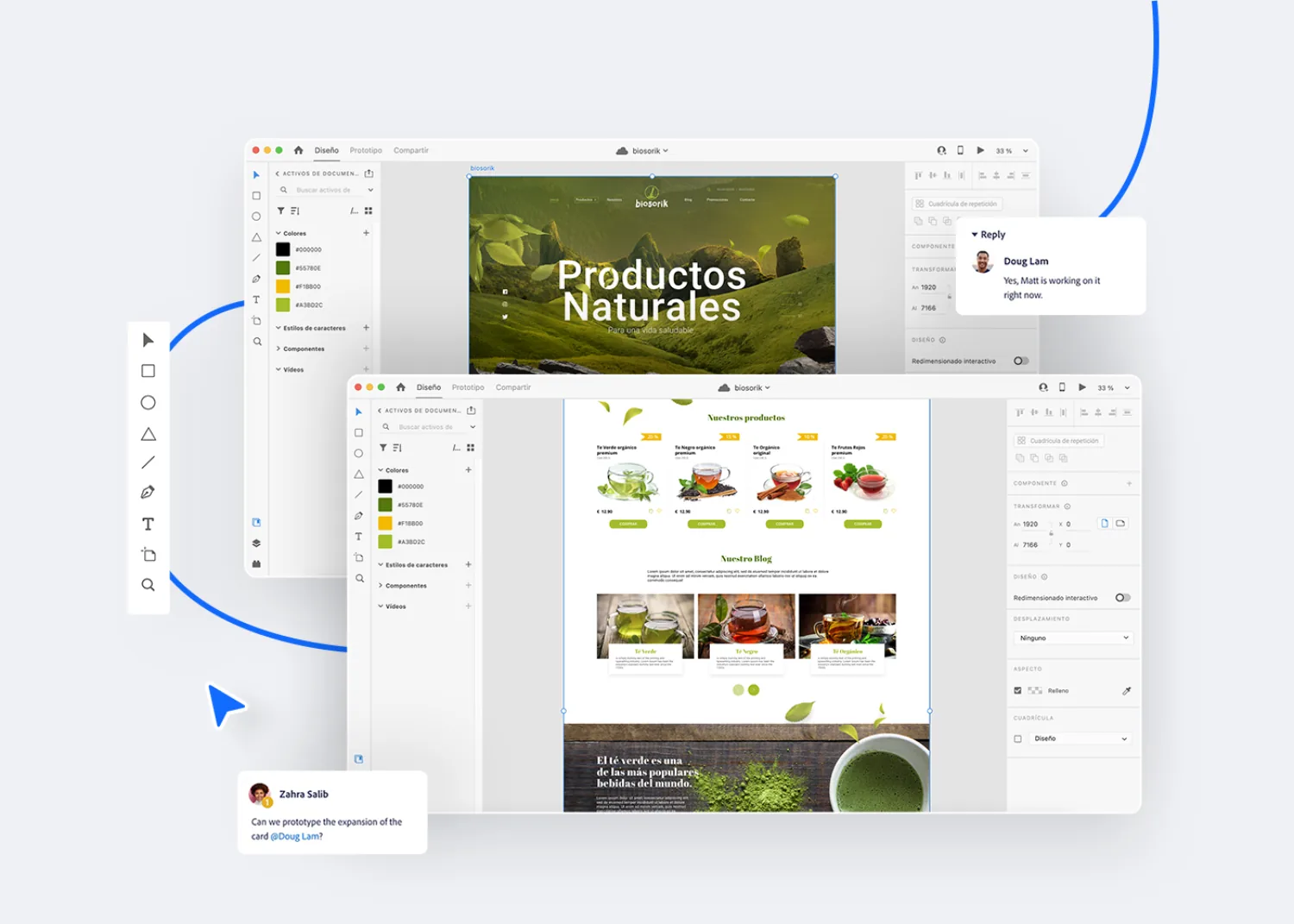 Diseño UX de la web de Biosorik en una herramienta de prototipado